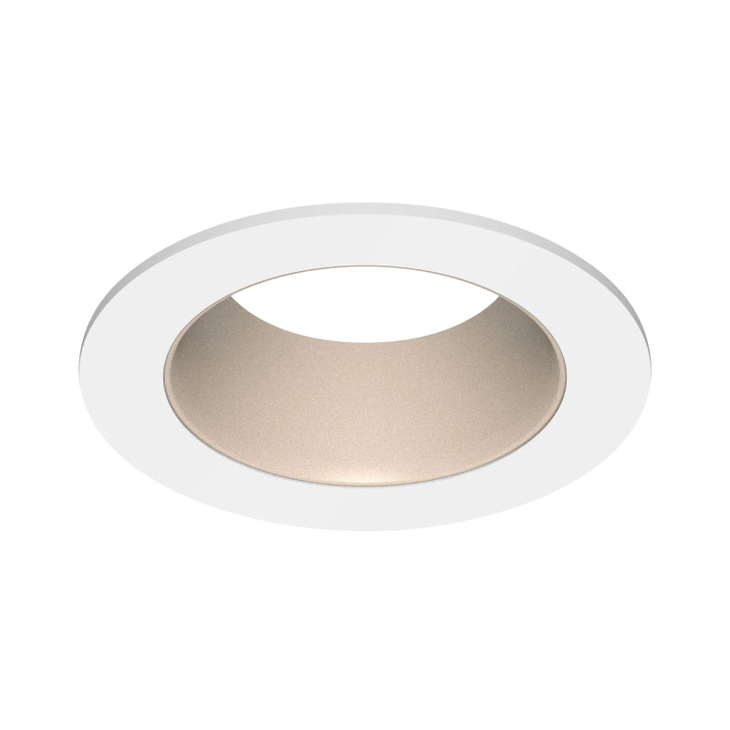 CSL ED3-RFST 3" LED Eco-Downlight Round Fixed Standard Trim - Champagne with White Flange