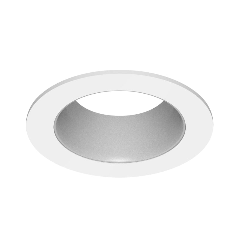 CSL ED3-RFST 3" LED Eco-Downlight Round Fixed Standard Trim - Silver with White Flange