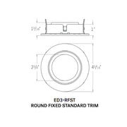 CSL ED3-RFST 3" LED Eco-Downlight Round Fixed Standard Trim