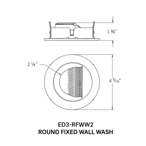 CSL ED3-RFWW2 Eco-Downlight 3" Round Fixed Wall Wash Trim