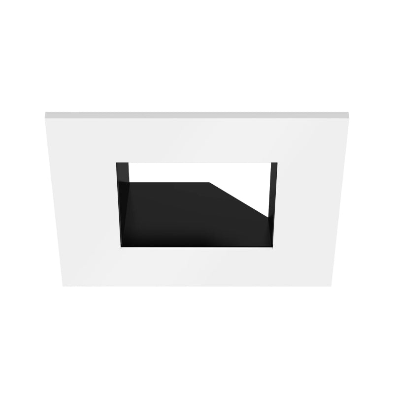 CSL ED3-SAST 3" LED Eco-Downlight Square Adjustable Standard Trim - Black with White Flange