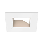 CSL ED3-SAST 3" LED Eco-Downlight Square Adjustable Standard Trim - Champagne with White Flange