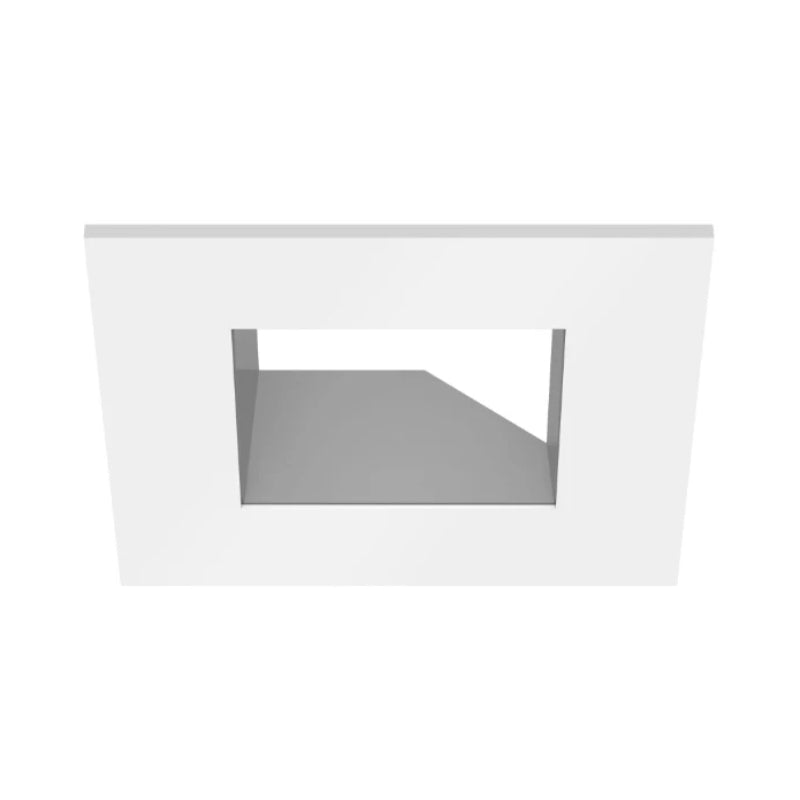 CSL ED3-SAST 3" LED Eco-Downlight Square Adjustable Standard Trim - Silver with White Flange