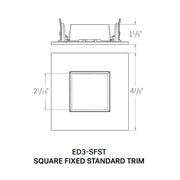 CSL ED3-SFST 3" LED Eco-Downlight Square Fixed Standard Trim