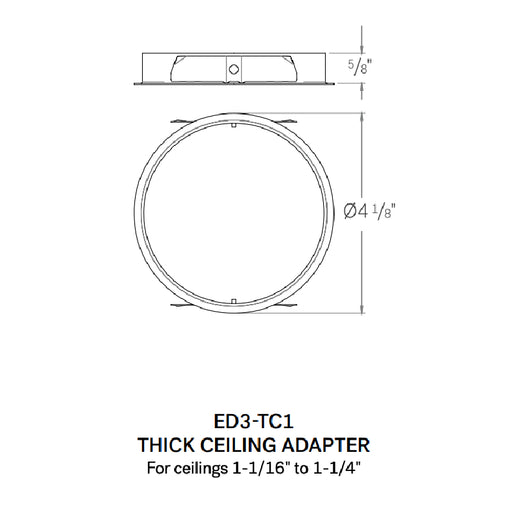 CSL ED3-TC1 Thick Ceiling Adapter for 3" Eco-Downlight