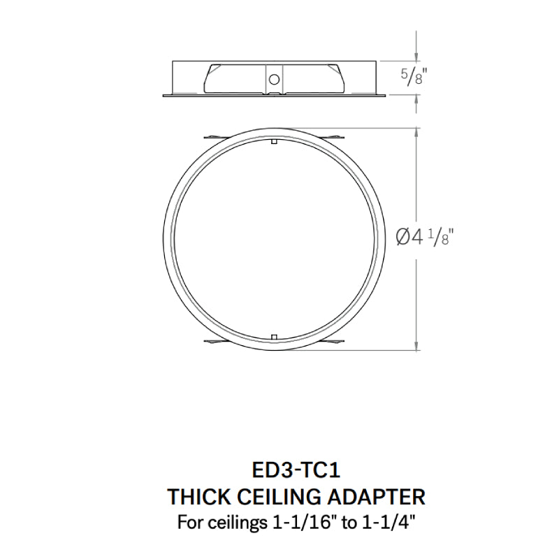 CSL ED3-TC1 Thick Ceiling Adapter for 3" Eco-Downlight