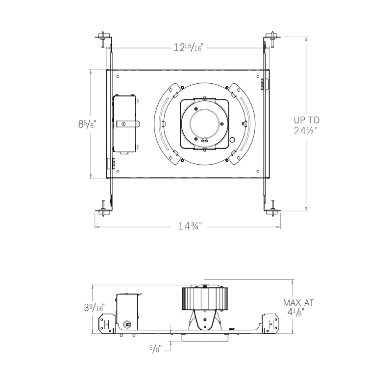 CSL ED3LANC Eco-Downlight 3" LPD 12W Adjustable New Construction Non-IC Housing