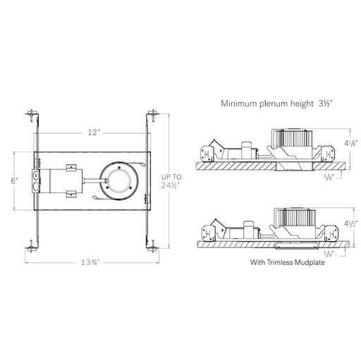CSL Eco-Downlight ED3NIC 3" LPD 15W New Construction IC Housing, Warm Dim