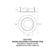 CSL ED5-RAST 5" LED Eco-Downlight Round Adjustable Standard Trim 