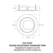 CSL ED5-RAST 5" LED Eco-Downlight Round Adjustable Standard Trim