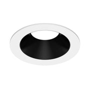 CSL ED3-RFST 3" LED Eco-Downlight Round Fixed Standard Trim - Black with White Flange