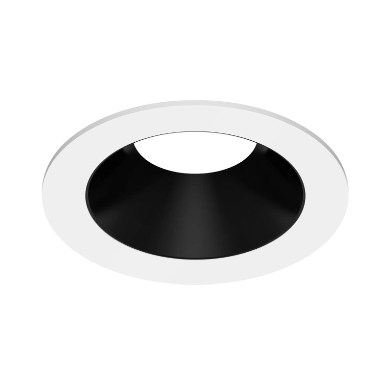 CSL ED3-RFST 3" LED Eco-Downlight Round Fixed Standard Trim - Black with White Flange
