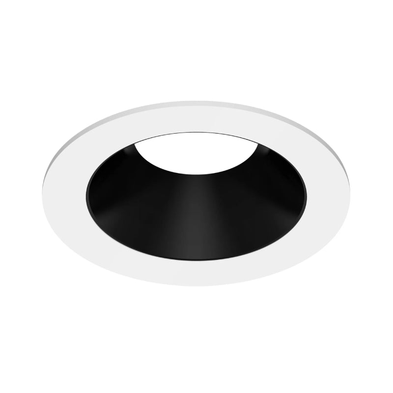 CSL ED5-RFST 5" LED Eco-Downlight Round Fixed Standard Trim - Black with White Flange