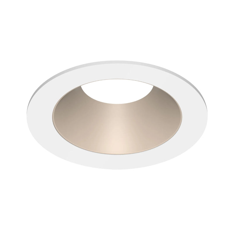 CSL ED5-RFST 5" LED Eco-Downlight Round Fixed Standard Trim - Champagne with White Flange