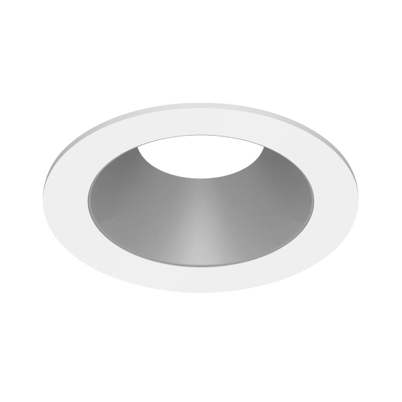 CSL ED5-RFST 5" LED Eco-Downlight Round Fixed Standard Trim - Silver with White Flange