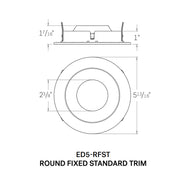 CSL ED5-RFST 5" LED Eco-Downlight Round Fixed Standard Trim