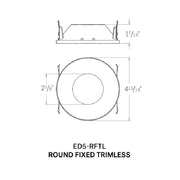 CSL ED5-RFTL 5" LED Eco-Downlight Round Fixed Standard Trimless