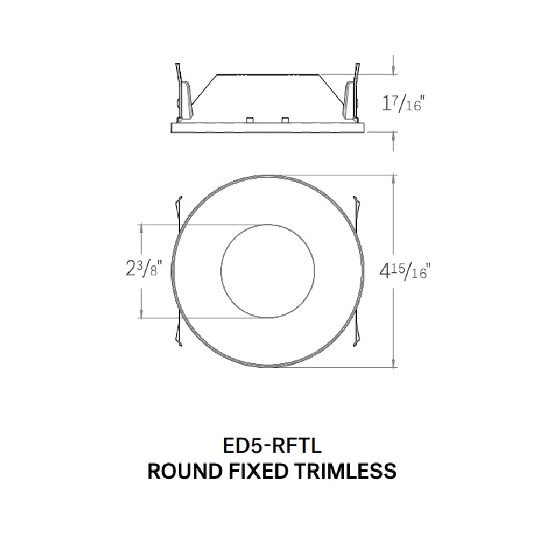 CSL ED5-RFTL 5" LED Eco-Downlight Round Fixed Standard Trimless