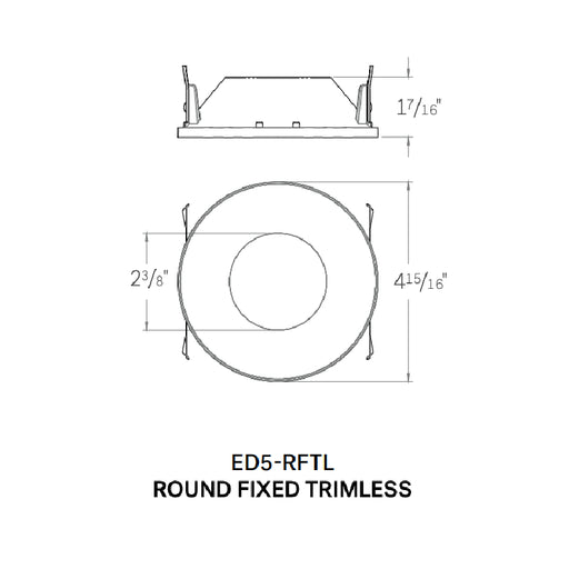 CSL ED5-RFTL 5" LED Eco-Downlight Round Fixed Standard Trimless
