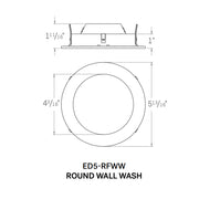 CSL ED5-RFWW 5" Eco-Downlight Round Fixed Wall Wash Trim