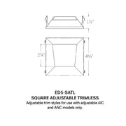 CSL ED5-SATL 5" LED Eco-Downlight Square Adjustable Standard Trimless