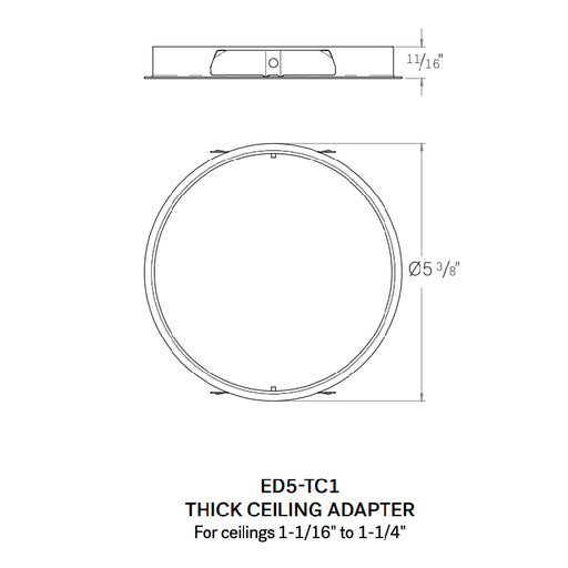 CSL ED5-TC1 Thick Ceiling Adapter for 5" Eco-Downlight