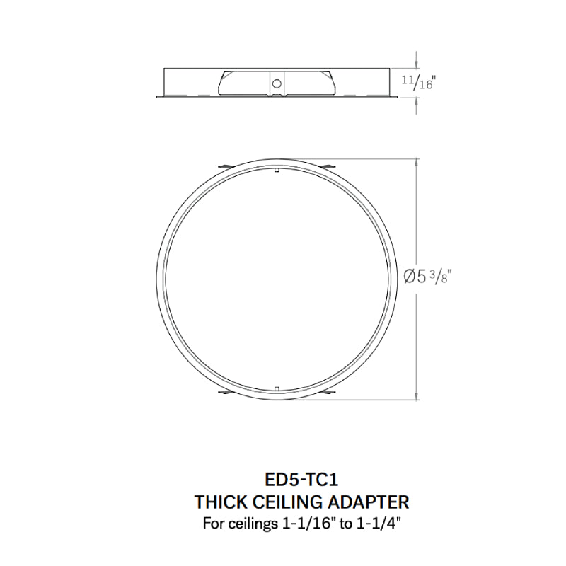 CSL ED5-TC1 Thick Ceiling Adapter for 5" Eco-Downlight