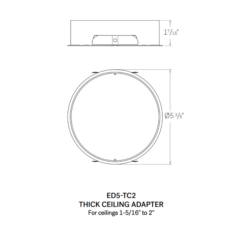 CSL ED5-TC2 Thick Ceiling Adapter for 5" Eco-Downlight