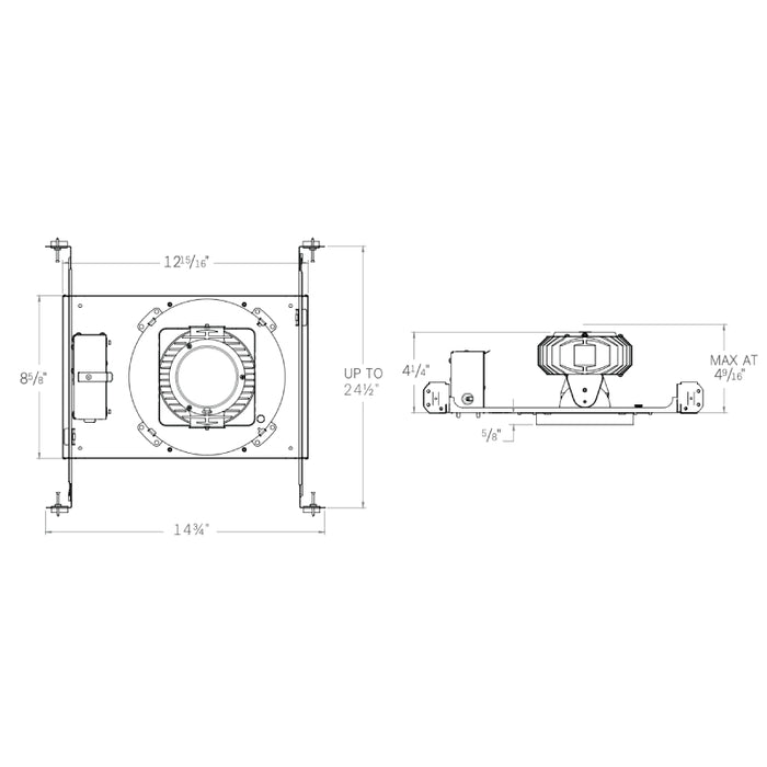 CSL ED5LANC Eco-Downlight 5" 16W Adjustable New Construction Non-IC Housing