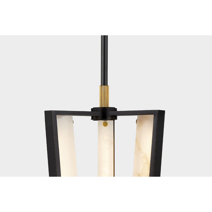 Hudson Valley 4053 Edgemere 3-lt 11" LED Pendant - Aged Brass/Distressed Bronze