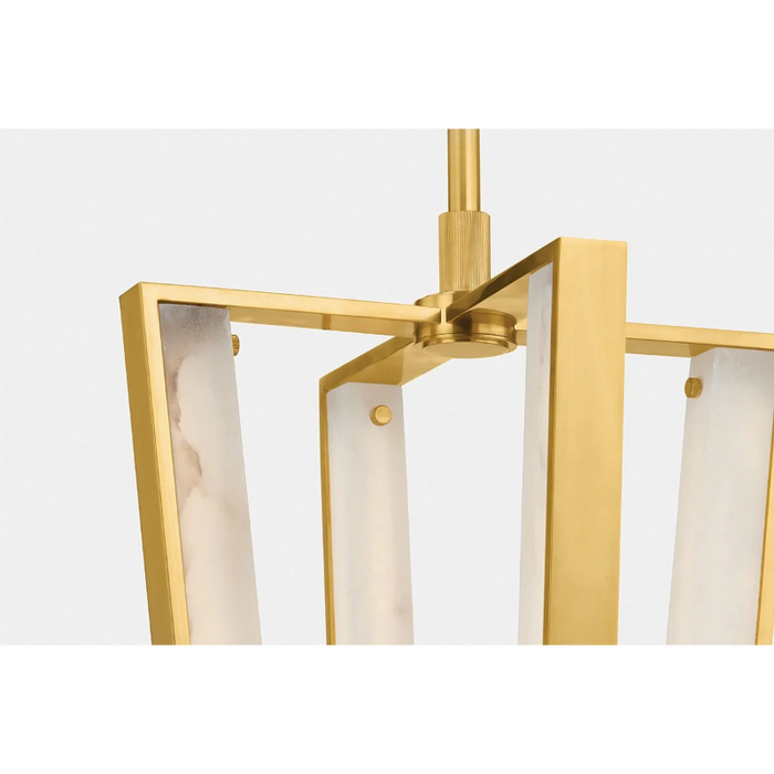 Hudson Valley 4054 Edgemere 4-lt 16" LED Pendant - Aged Brass