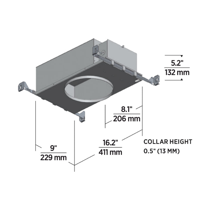 Reflections 8" LED New Construction Indirect Downlight Housing