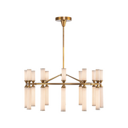Alora CH348038-UNV Edwin 24-lt 38" LED Chandelier - Vintage Brass