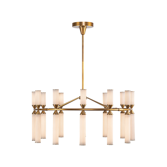 Alora CH348038-UNV Edwin 24-lt 38" LED Chandelier - Vintage Brass
