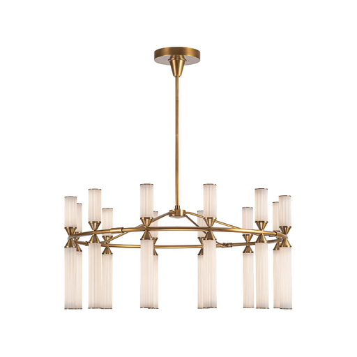 Alora CH348038 Edwin 24-lt 38" LED Chandelier - Vintage Brass