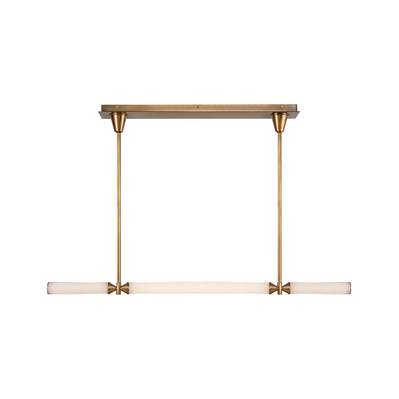 Alora LP348148 Edwin 3-lt 48" LED Linear Pendant - Vintage Brass