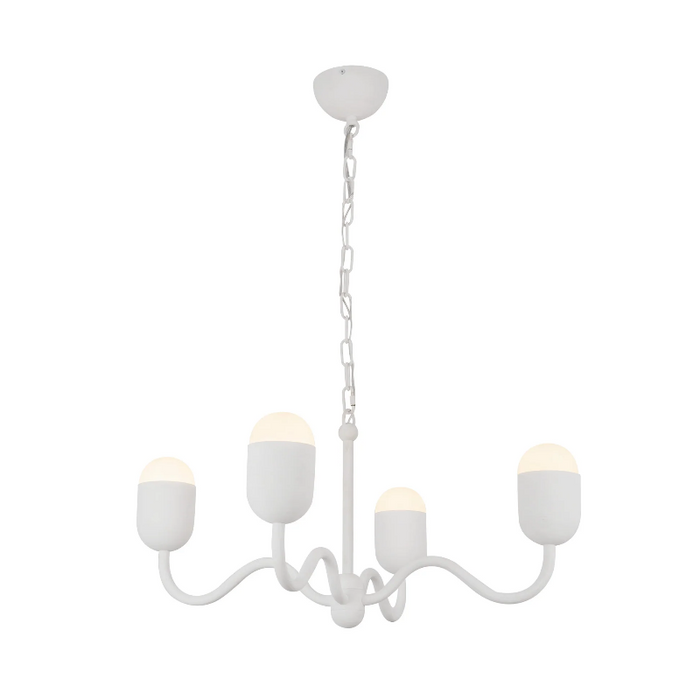 Alora Mood CH558427 Effie 4-lt 27" Chandelier - Antique White