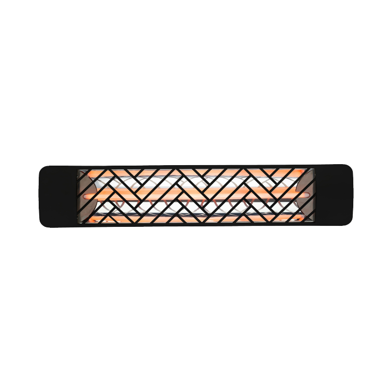 Eurofase EF15 39" 1500W Outdoor Electric Single Quartz Element Heater - Black/Chevron