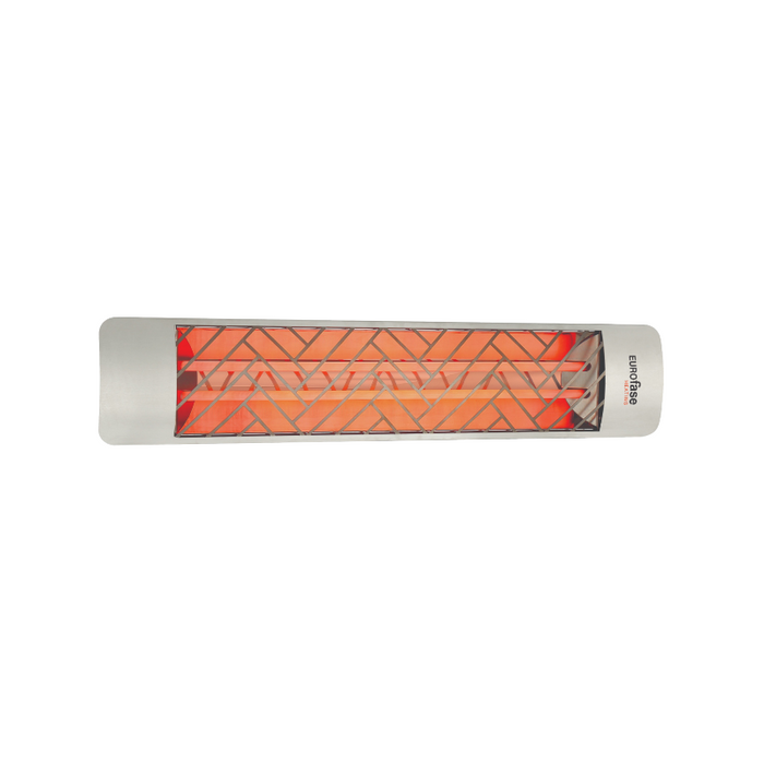 Eurofase EF50 39" 5000W Outdoor Electric Dual Quartz Element Heater - Stainless Steel/Chevron