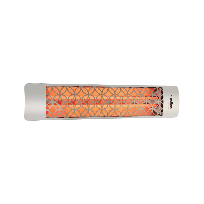 Eurofase EF15 39" 1500W Outdoor Electric Single Quartz Element Heater - Stainless Steel/Clover