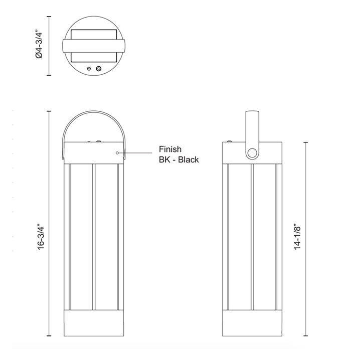 Kuzco EL17614 Suara 1-lt 17" Tall LED Table Lamp