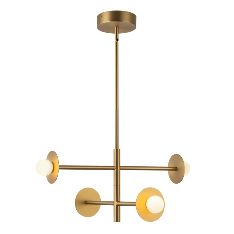 Kuzco CH15504 Elixir 4-lt 22" LED Chandelier - Brushed Gold