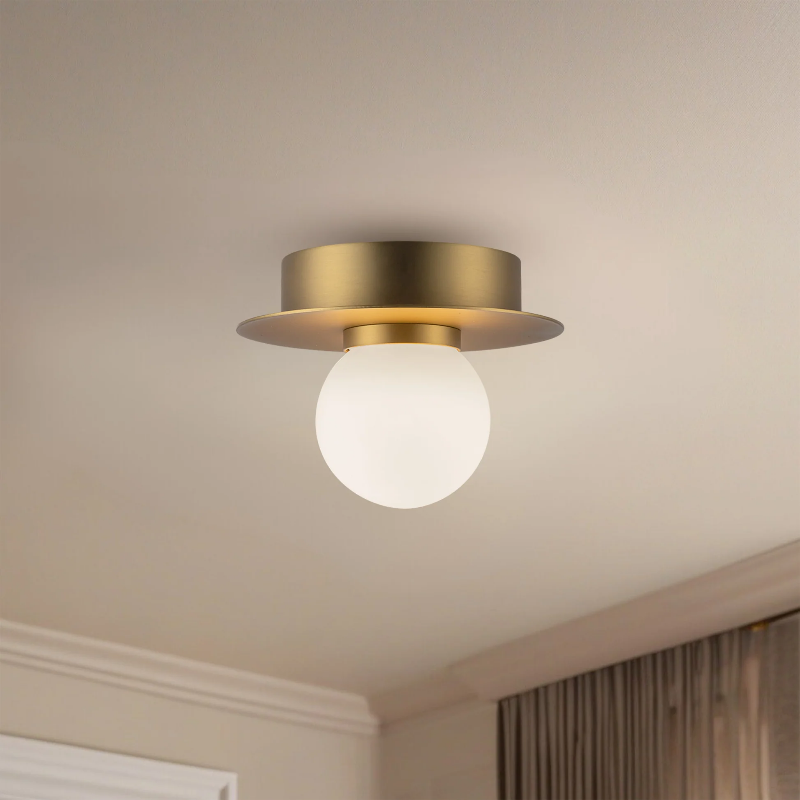 Kuzco FM15506 Elixir 1-lt 6" LED Flush Mount - Brushed Gold
