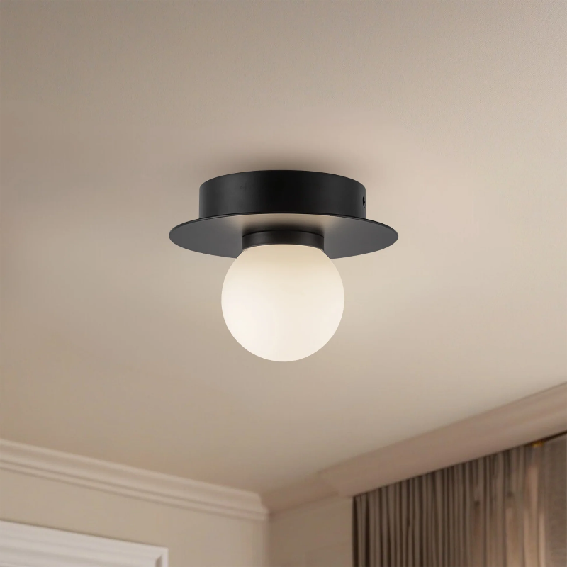 Kuzco FM15506 Elixir 1-lt 6" LED Flush Mount - Black