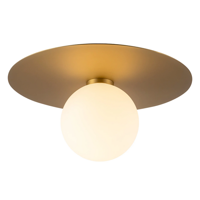 Kuzco FM15514 Elixir 1-lt 14" LED Flush Mount - Brushed Gold