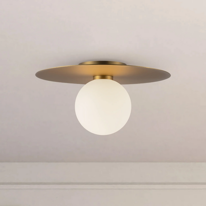 Kuzco FM15514 Elixir 1-lt 14" LED Flush Mount - Brushed Gold