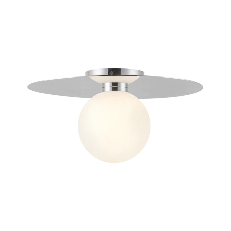 Kuzco FM15514 Elixir 1-lt 14" LED Flush Mount - Chrome