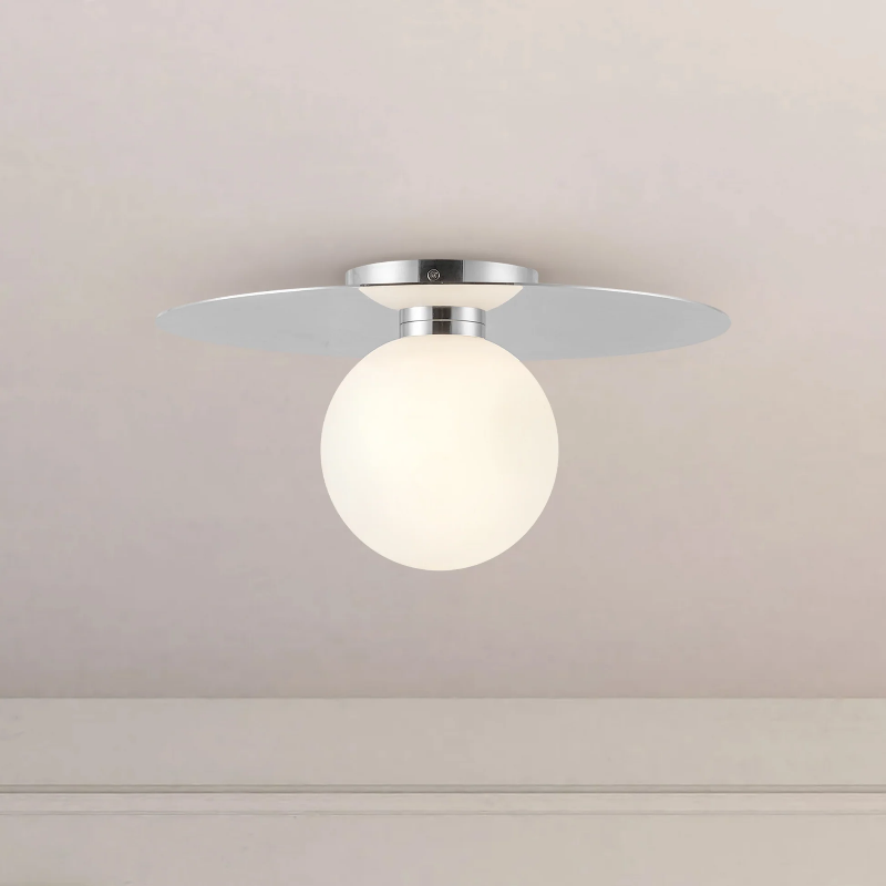 Kuzco FM15514 Elixir 1-lt 14" LED Flush Mount - Chrome