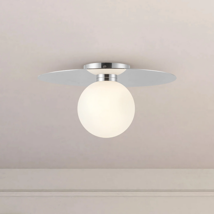 Kuzco FM15514 Elixir 1-lt 14" LED Flush Mount - Chrome