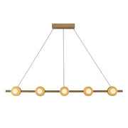 Kuzco LP15548 Elixir 10-lt 48" LED Linear Pendant - Brushed Gold